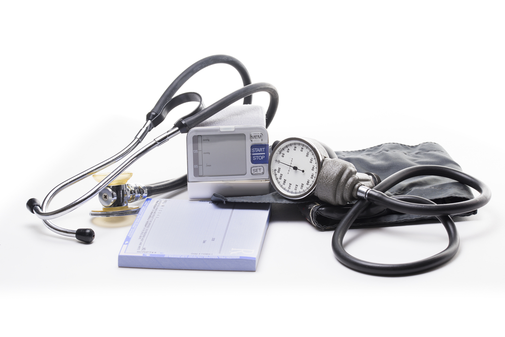 Stethoscope and blood pressure cuff